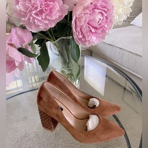 VICI Mary Faux Suede Pumps Chestnut - Size 7.5